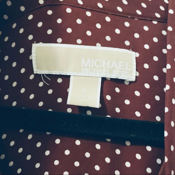 Michael Kors Silk Tie-neck Dot Dress - Picture 5 of 9